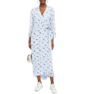 GANNI floral wrap dress
